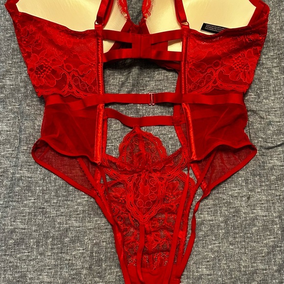 Victoria’s Secret Teddy. Bright Red in color. Size XL. - Picture 2 of 3